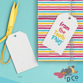 Twinkly "Van de Tand Fairy" Wit Cadeaulabel