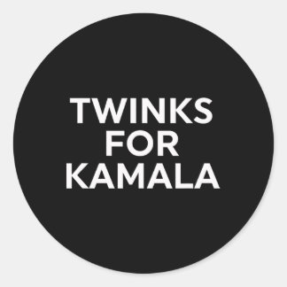 Twinks voor Kamala - Harris 2024 Ronde Sticker