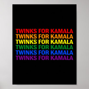 Twinks voor Kamala Harris LGBTQ Pride Gay Lesbian Poster