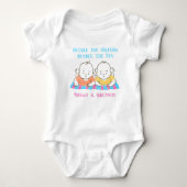 Twinnies Double the Diapers Double the fun Romper (Voorkant)