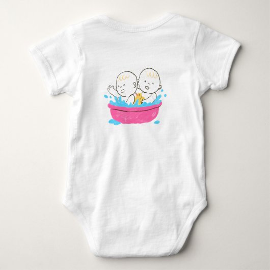Twinnies Dubbele Trouble Dubbele Plezier Romper (Achterkant)