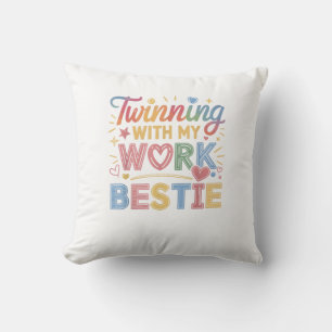 Twinning met mijn beste werk kussen