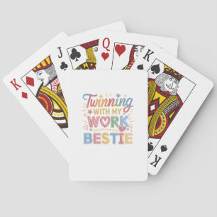 Twinning met mijn beste werk pokerkaarten