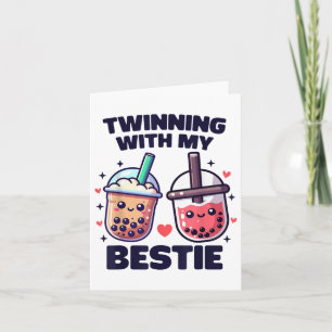 Twinning met mijn Bestie Boba Tea Girls Spirit Wee Kaart