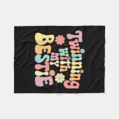 Twinning Met Mijn Bestie Fleece Deken (Voorkant (Horizontaal))