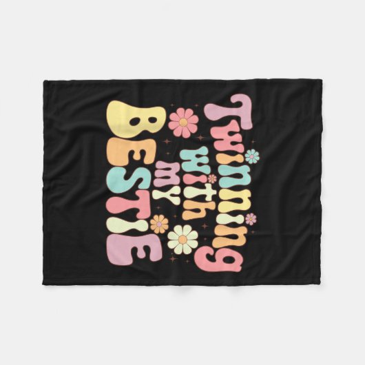 Twinning Met Mijn Bestie Fleece Deken (Voorkant (Horizontaal))