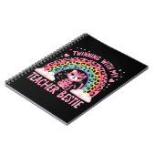 Twinning Met Mijn Leraar Bestie Rainbow Kat Lover Notitieboek (Linkerzijde)