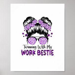 Twinning met mijn werk Bestie Beste Vriend Spirit Poster