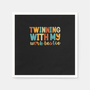 Twinning met mijn werk Bestie BFFs Vrouwen Beste v Servet