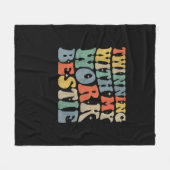 Twinning met mijn werk Bestie Spirit Week Best Fir Fleece Deken (Voorkant (Horizontaal))