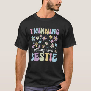 Twinning met mijn werk Bestie Volwassenen Vrouwen T-shirt