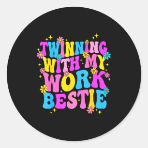 Twinning Met Mijn Werk Dwz Srit Week Vriend Tweeli Ronde Sticker