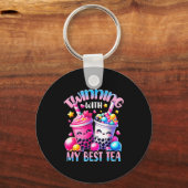 Twinning With My Tea Bubble Tea Boba Ie Friendship Sleutelhanger (Voorkant)