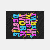 Twinning With My Work Ie Srit Week Friend Twin  Fleece Deken (Voorkant (Horizontaal))