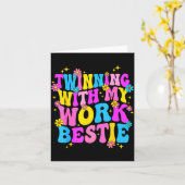 Twinning With My Work Ie Srit Week Friend Twin  Kaart (Gele Bloem)