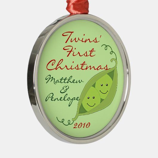 Twinns Eerste Kerstmis Gepersonaliseerd Ornament (Rechts)