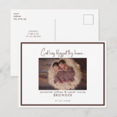 Twinns foto God heeft deze thuisgeboorte laten val Aankondigingskaart (Voorkant / Achterkant)