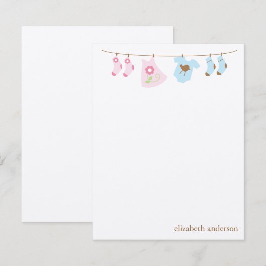 Twinns-lijn aangepaste flatpanel notitiekaartje (Voorkant / Achterkant)