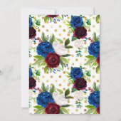 Twins 16th Burgundy Navy Kaart (Achterkant)