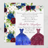 Twins 16th Burgundy Navy Kaart (Voorkant / Achterkant)