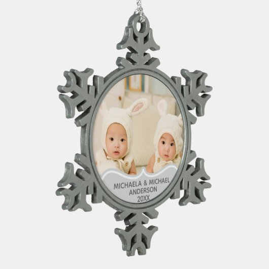 TWINS 1e kerst FOTO Ornament Eerste (Links)