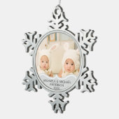 TWINS 1e kerst FOTO Ornament Eerste (Rechts)