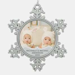 TWINS 1e kerst FOTO Ornament Eerste