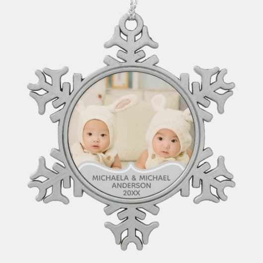 TWINS 1e kerst FOTO Ornament Eerste (Voorkant)