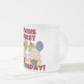 Twins 1e Verjaardag - Meisjes Tshirts en geschenke Matglas Koffiemok (Voorkant rechts)