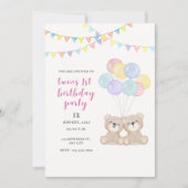 Twins 1e verjaardagsfeestje kaart (Voorkant)