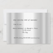 Twins 1st Birthday Announement Party Silver Kaart (Achterkant)