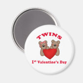 Twins 1st Valentijnsdag Magneet (Voorkant / Achterkant)