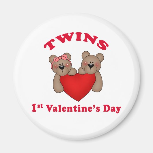 Twins 1st Valentijnsdag Magneet (Voorkant)