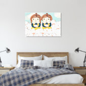 Twins 2013 canvas afdruk (Insitu (Slaapkamer))