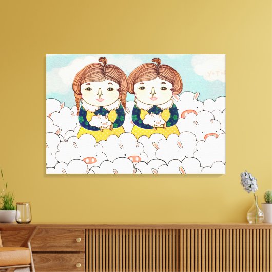 Twins 2013 canvas afdruk (Insitu (Woonkamer))