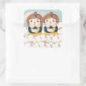 Twins 2013 vierkante sticker (Tas)