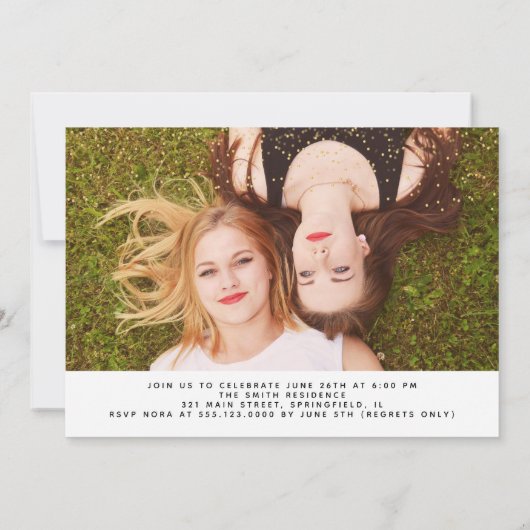 Twins Afstuderen Foto Kaart (Achterkant)