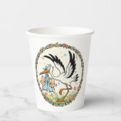 Twins and Stork Vintage Design Papieren Bekers (Voorkant)