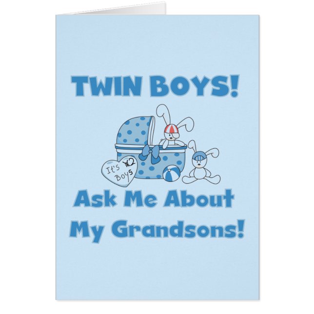 Twins-Ask over mijn kleinzoons Tshirts en cadeautj (Voorkant)