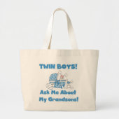 Twins-Ask over mijn kleinzoons Tshirts en cadeautj Grote Tote Bag (Voorkant)