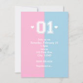 Twins Athletic 01 1e verjaardag uitnodigingen (Achterkant)