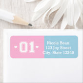 Twins Athletic 01 1st Birthday Party Etiket (Insitu)