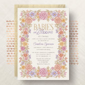 Twins Autumn Floral Baby shower Kaart