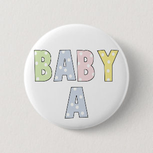 Twins Baby A Pastels Ronde Button 5,7 Cm