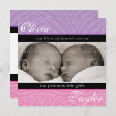 TWINS BABY AANKONDIGING :: Harmony (Voorkant / Achterkant)