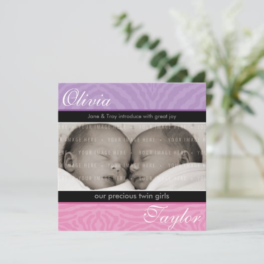 TWINS BABY AANKONDIGING :: Harmony (Staand voorkant)