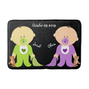 Twins Baby Bath Mat