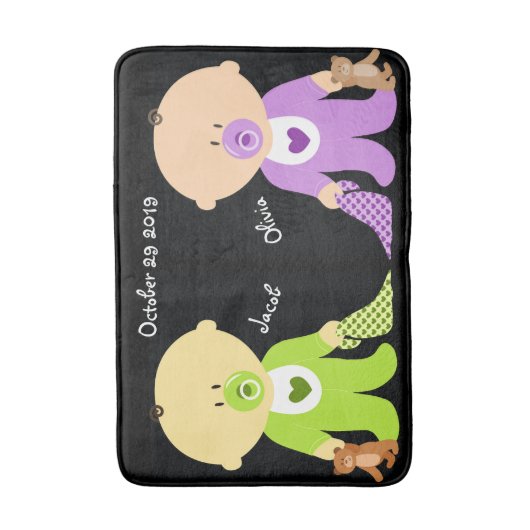Twins Baby Bath Mat (Voorkant Verticaal)