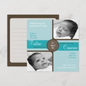 TWINS BABY BEDANKT :: gekoesterde 4SQ (Voorkant / Achterkant)