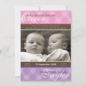 TWINS BABY BEDANKT :: harmonie 4P (Voorkant)